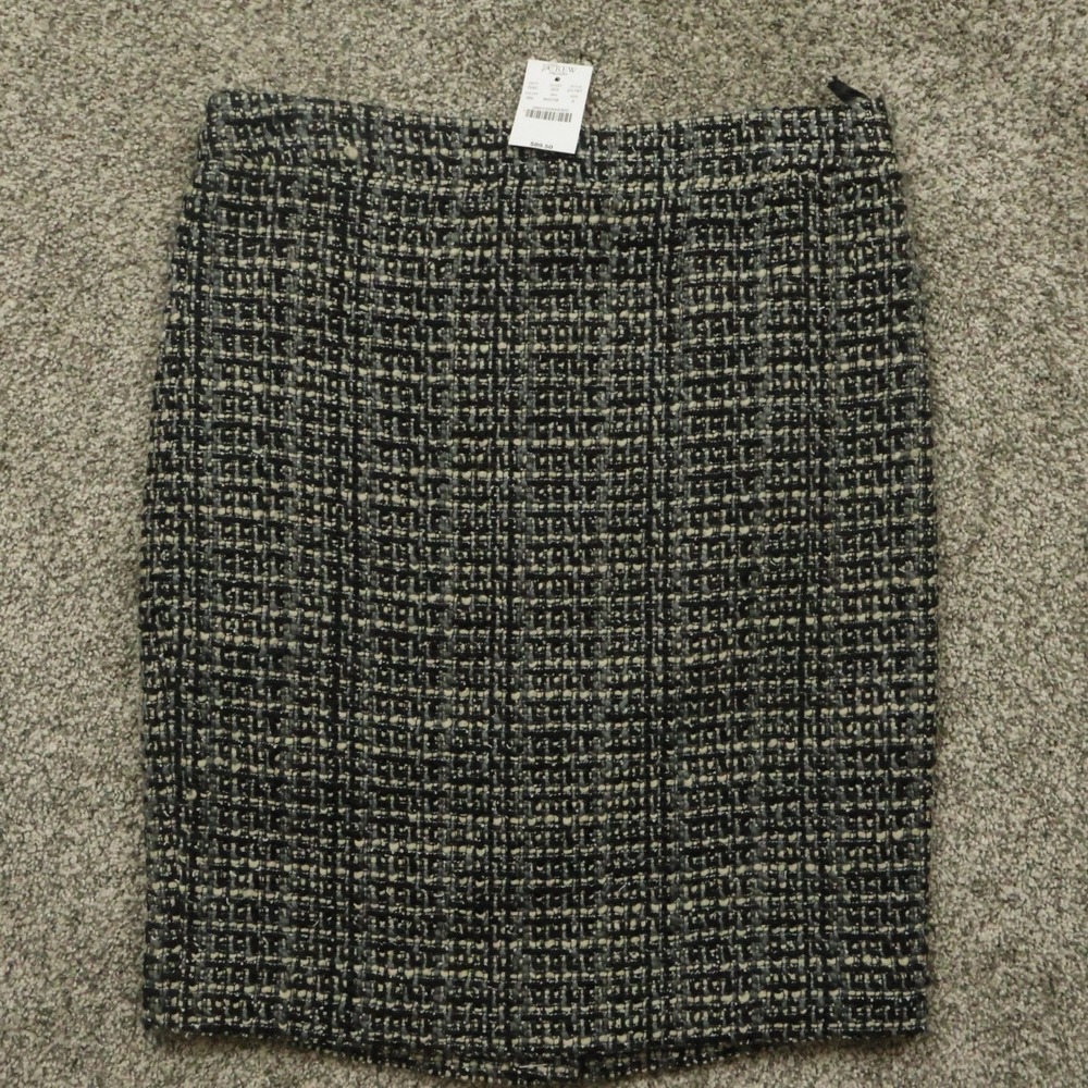 J.Crew skirt womens 6 Factory The Pencil Skirt Tweed Office NWT wool winter